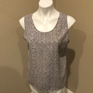 Silk animal print top